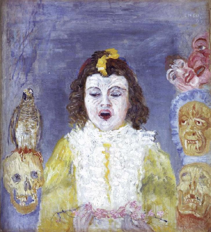 James Ensor The Girl with Masks china oil painting image